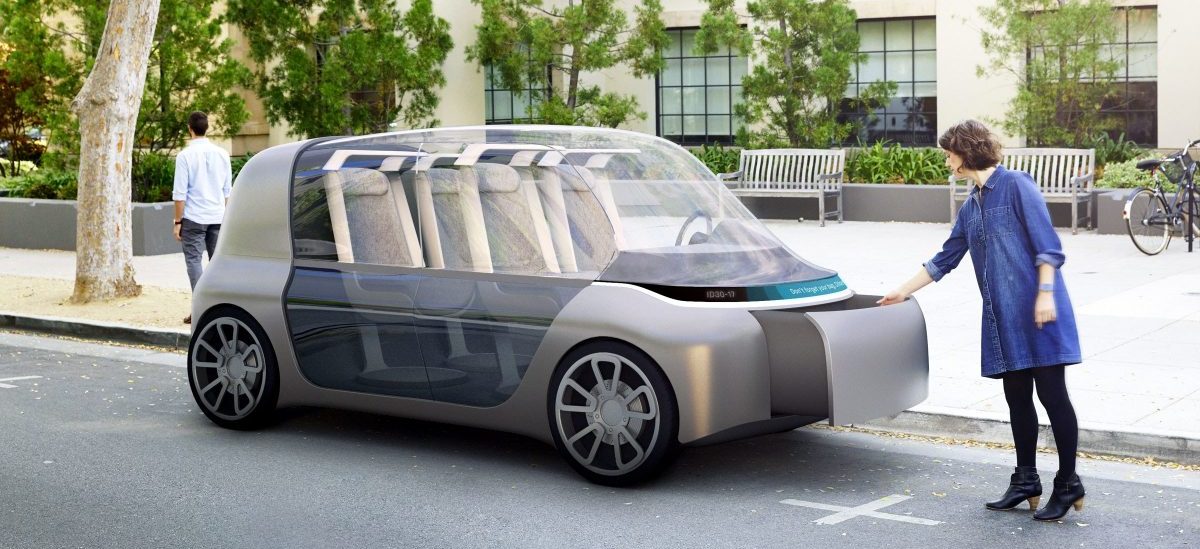 Miejski samochód przyszłości do wspólnej jazdy